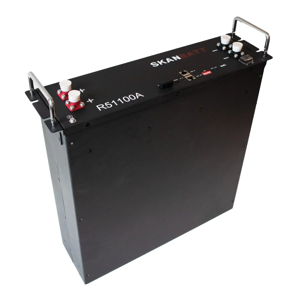 SKANBATT Lithium 3U Rackbatteri 51,2V 100Ah - 5,12kWh - LiFePO4