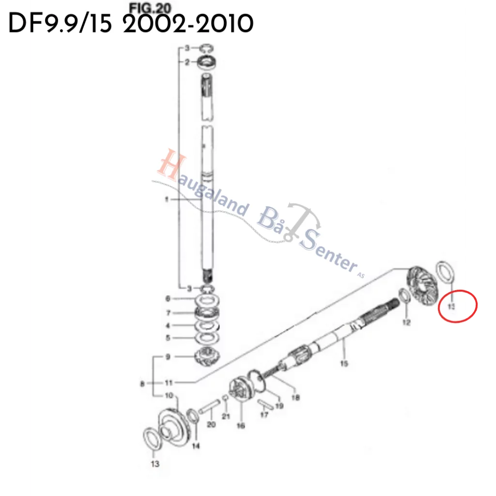 WASHER PROP SHAFT 1,2 SUZUKI MARINE