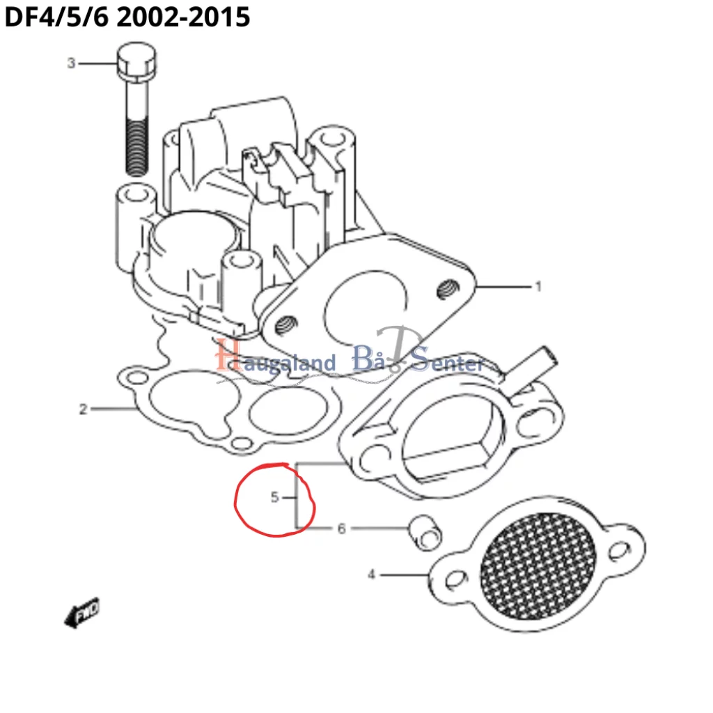 HOLDER,FLAME ARRESTER DF5R SUZUKI MARINE