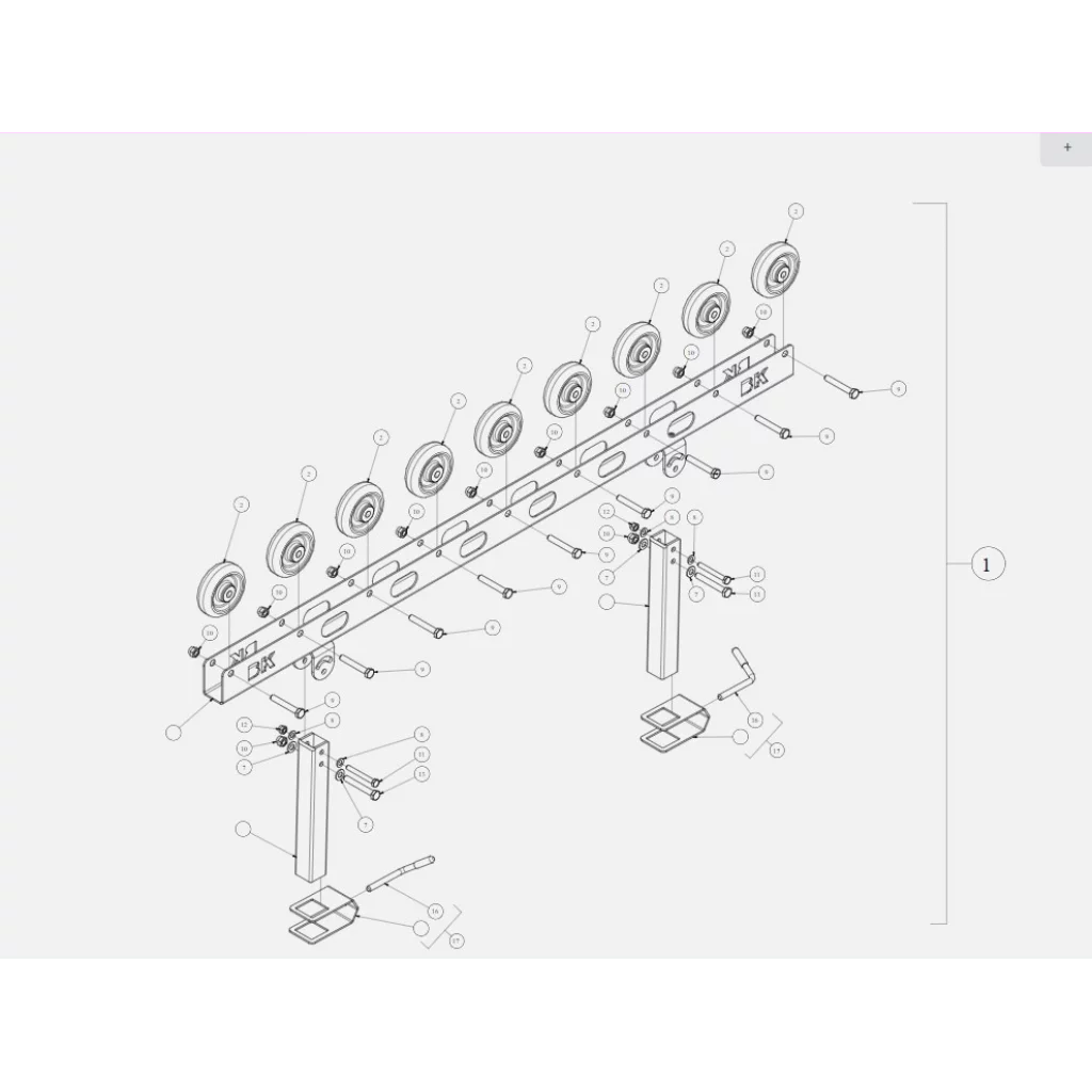 Rullebane kit til 0515 kompl.BK-HENGEREN