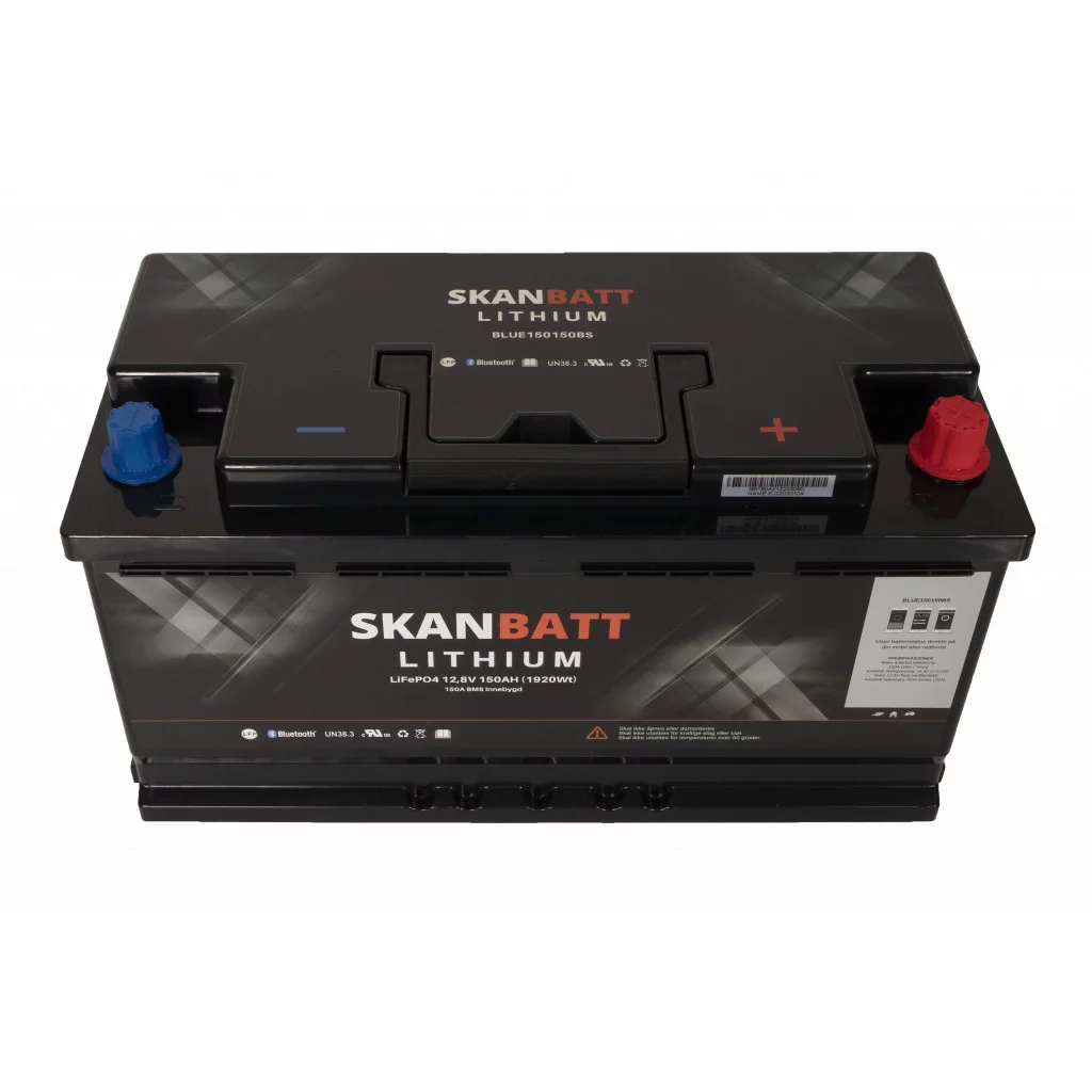 SKANBATT V.2 Bluetooth Lithium Batteri 12V 150AH 150A BMS - Bobil