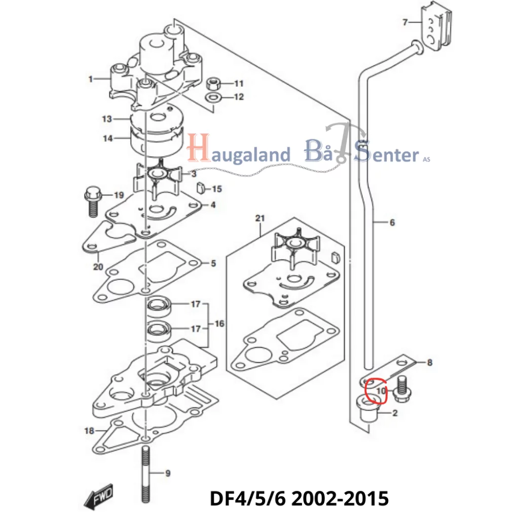 BOLT,PROP SFT BRG HSG(L16) -Suzuki Marine 09116-06225
