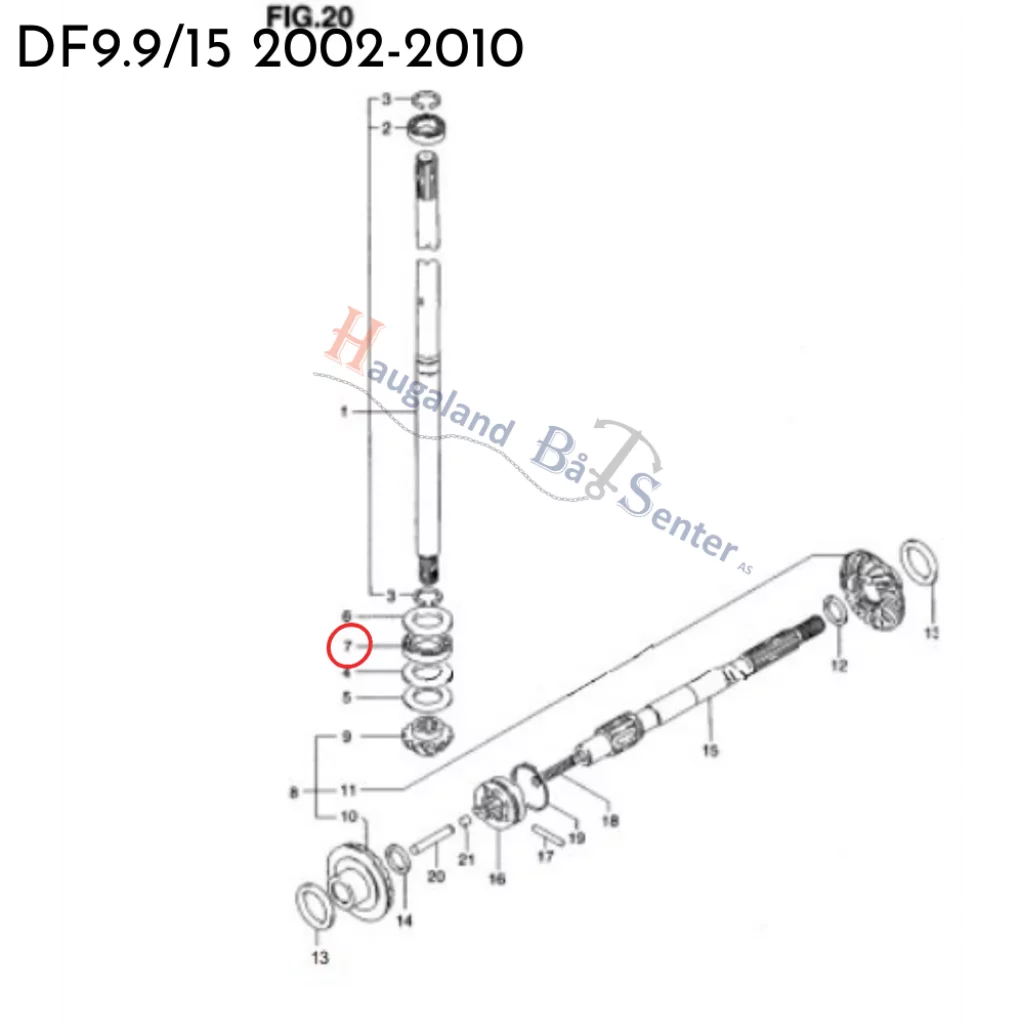 BEARING ROLLER PINION -Suzuki Marine