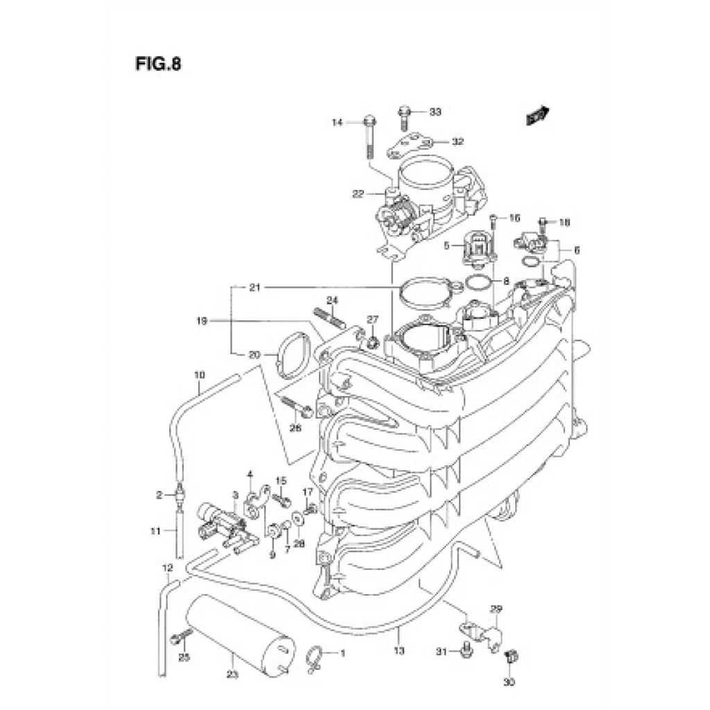 VALVE, VACUUM DF225-250 -SUZUKI MARINE