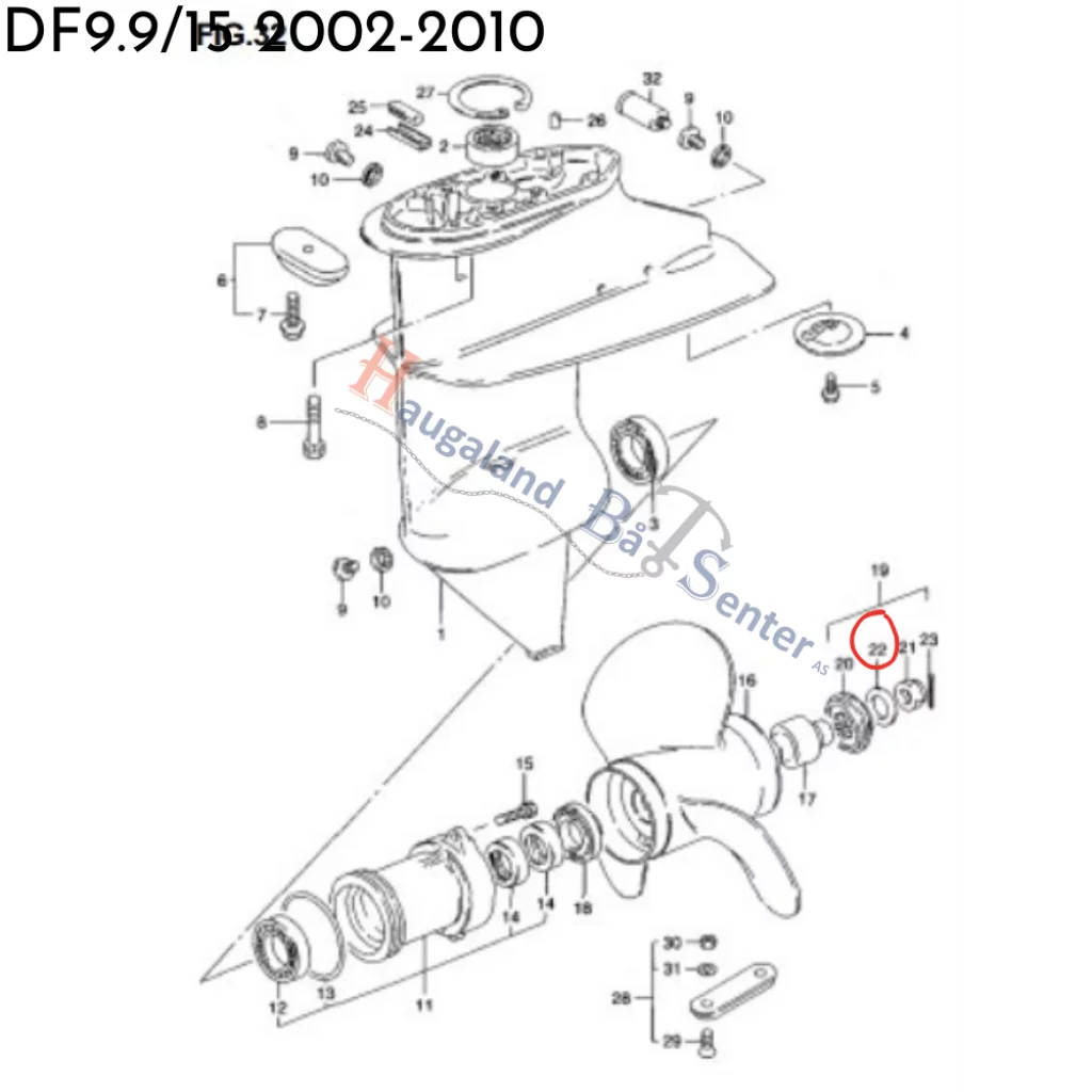 WASHER (12.5X22X2.5) -SUZUKI MARINE
