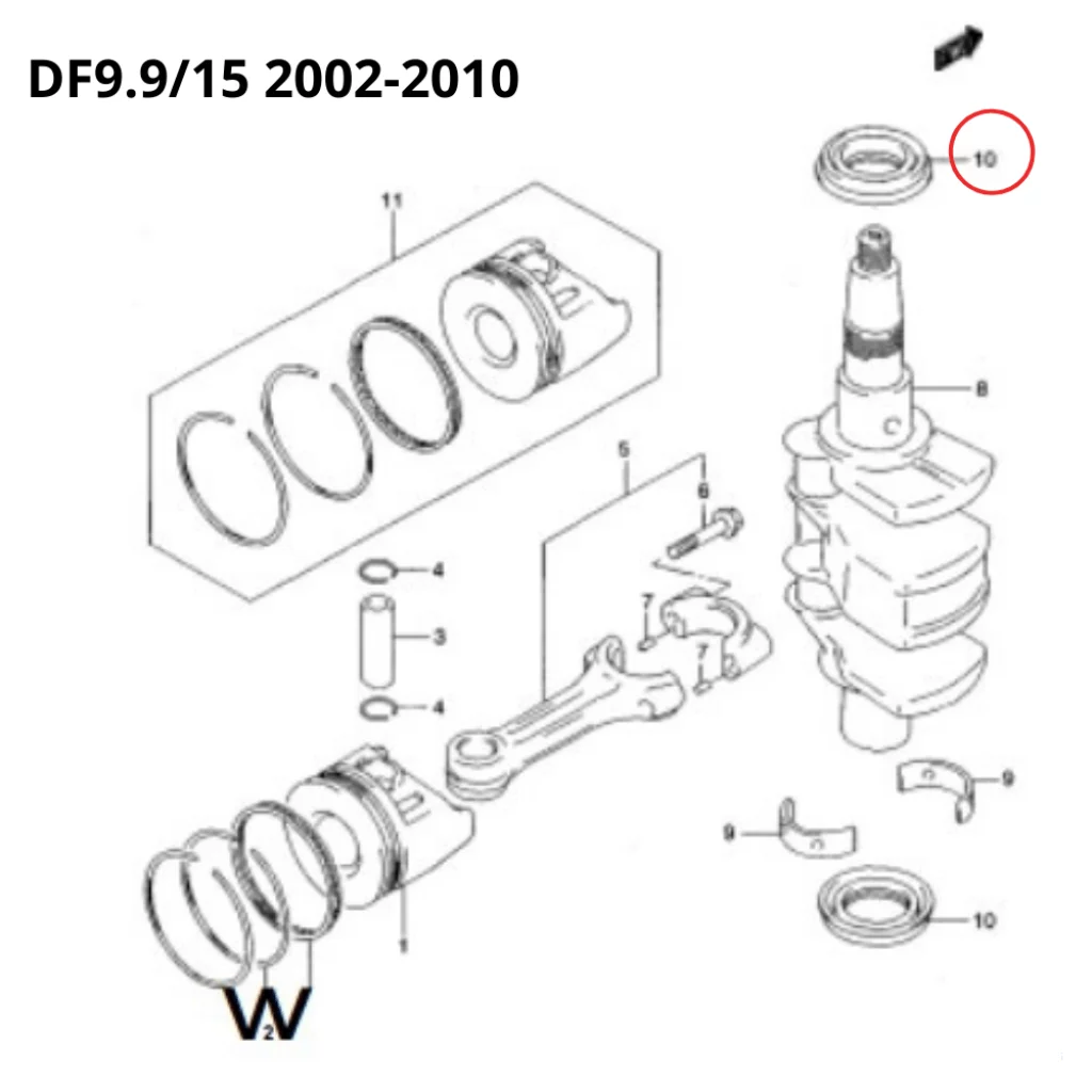 SEAL OIL (32X44X6.5) -SUZUKI MARINE