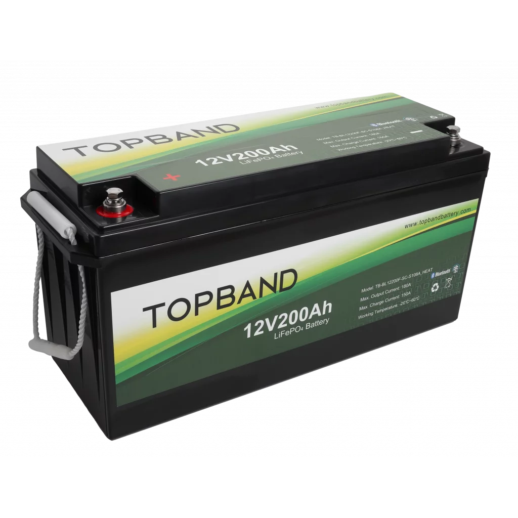 TOPBAND Lithium HEAT PRO - 12V 200AH - 200A BMS - Bluetooth og Varme (TOP-Heat200200BS)