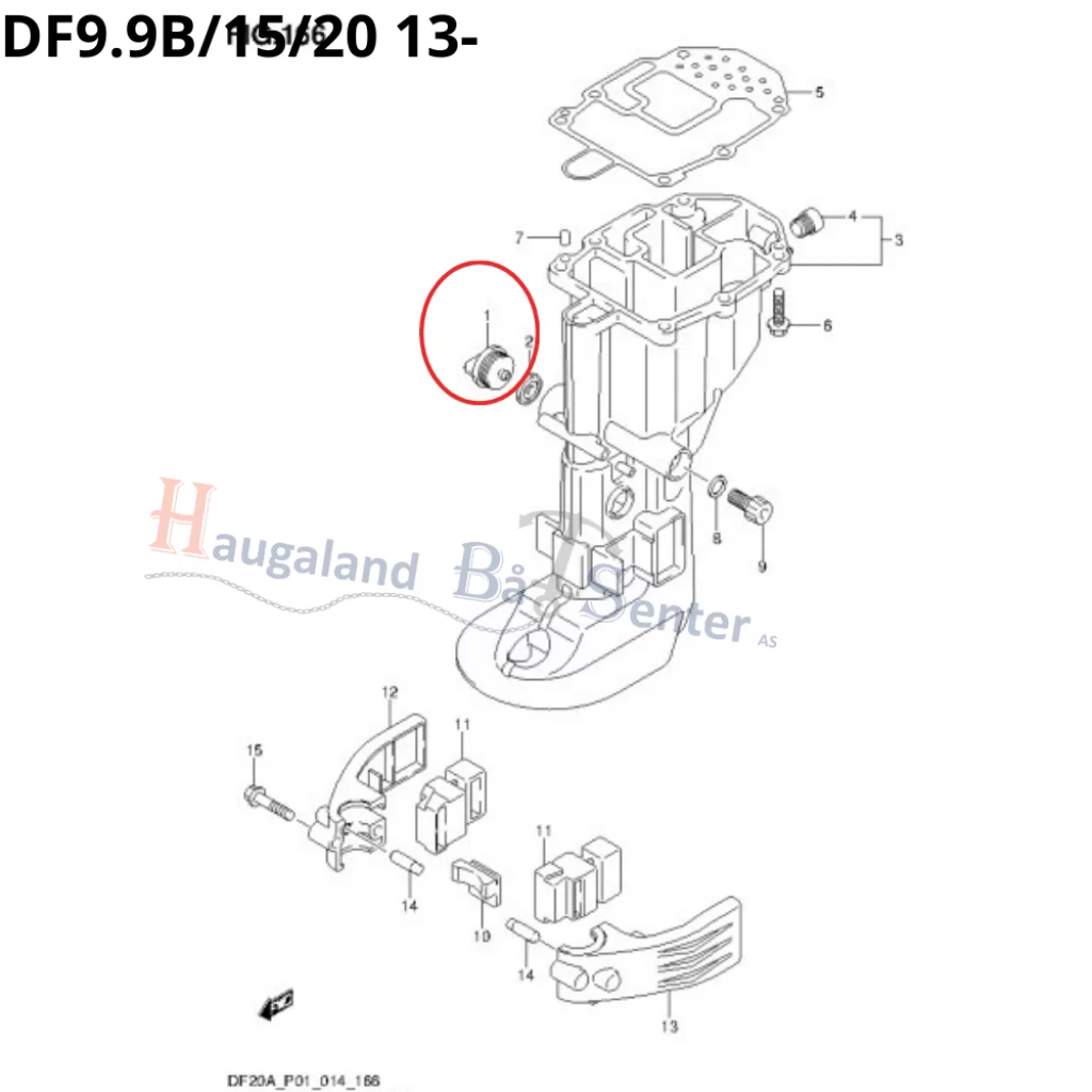 PLUG, WATER DF9.9B/15/20-DF200-250 -SUZUKI MARINE