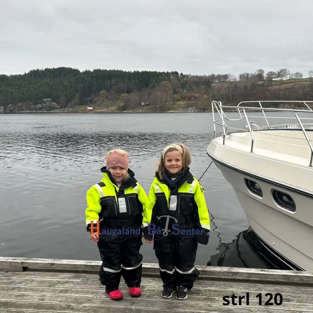 1852 Flytedress Barn 120 cm svart m/fluor gul