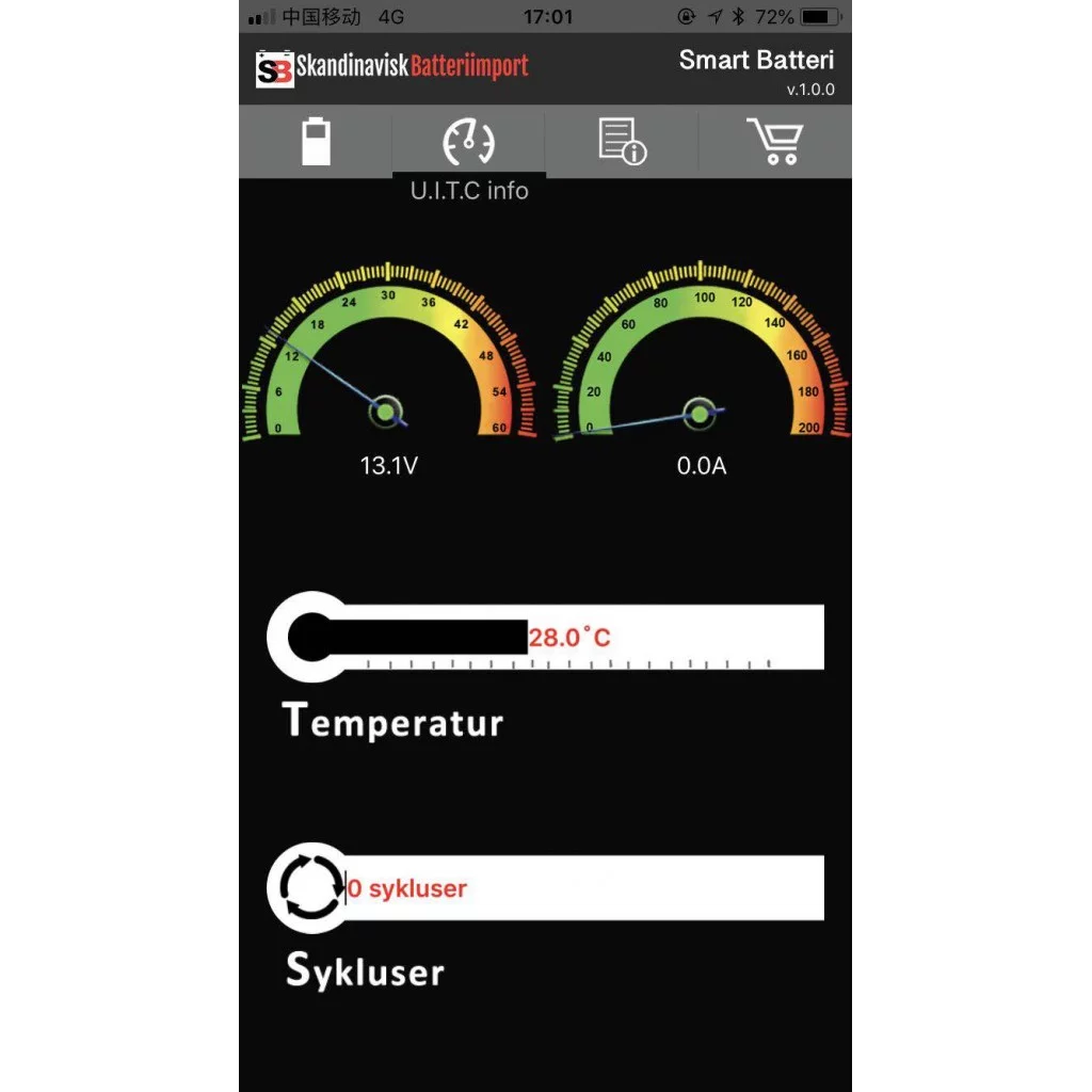 SKANBATT Bluetooth Lithium Batteri 12V 98AH 100A BMS - BOBILBATTERI