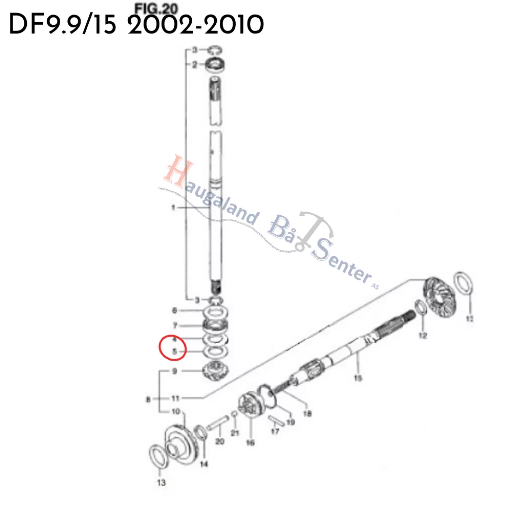SHIM PINION 1,3 SUZUKI MARINE