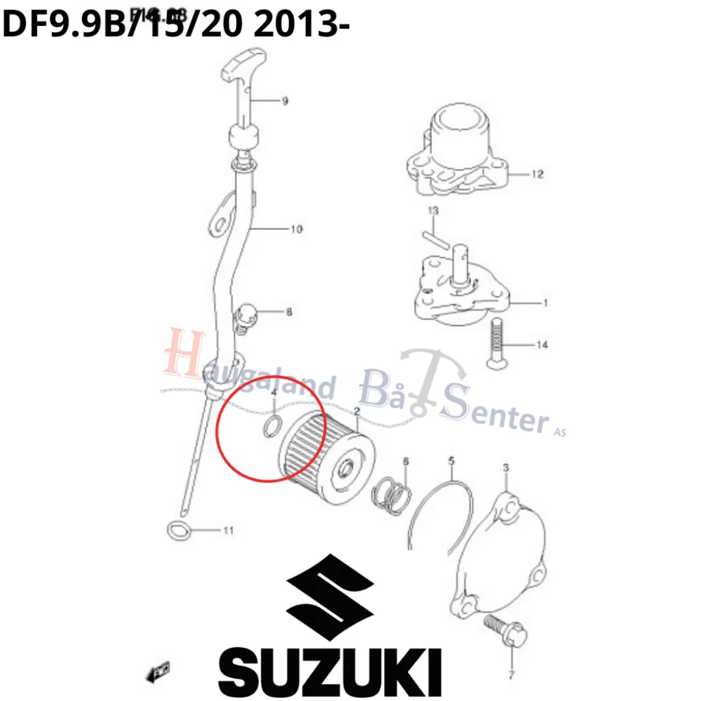 O RING OIL FILTER -SUZUKI MARINE