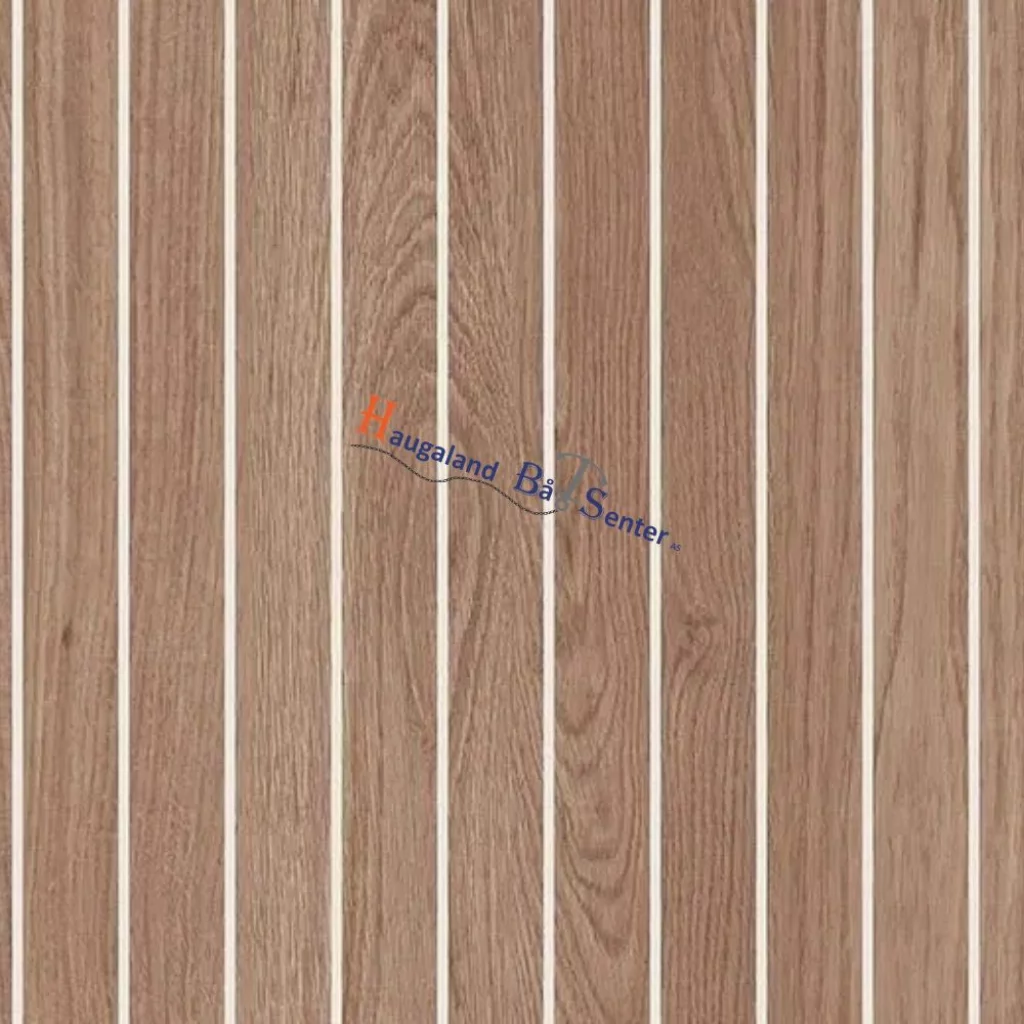 Marineteppe Teak hvit