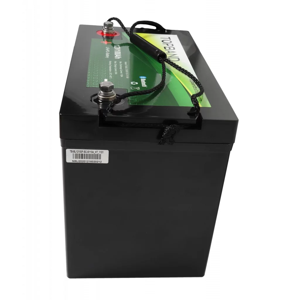 TOPBAND Lithium HEAT PRO - 12V 100AH - 100A BMS - Bluetooth og Varme (TOP-HEAT100150BS)