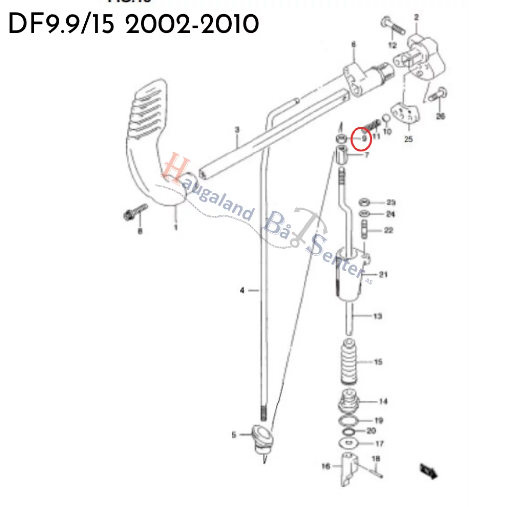 NUT, WATER PUMP CASE / NUT, CLUTCH ROD (M6) -SUZUKI MARINE