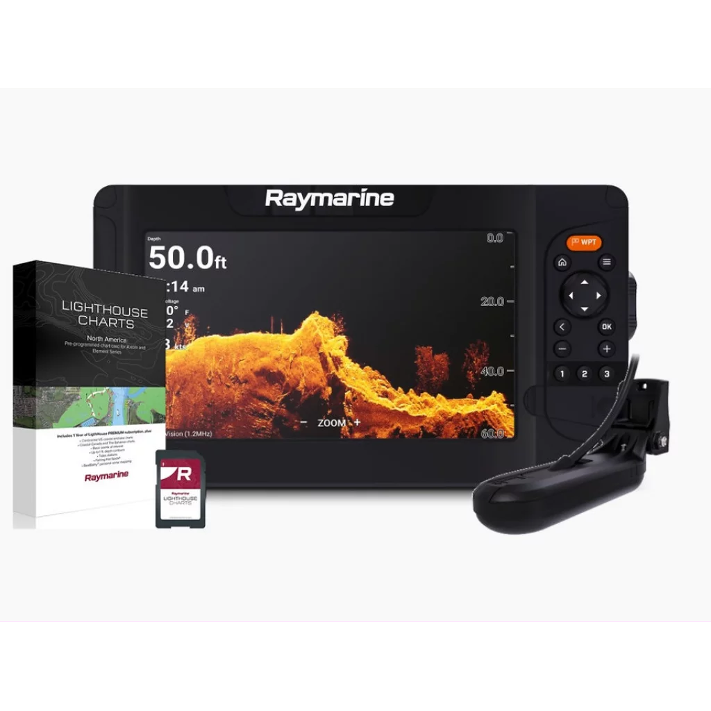 Raymarine Element 9 HV - 9" kartplotter / HV ekkolodd m/ Nord Europa LightHouse kart og HV-100 hekkgiver