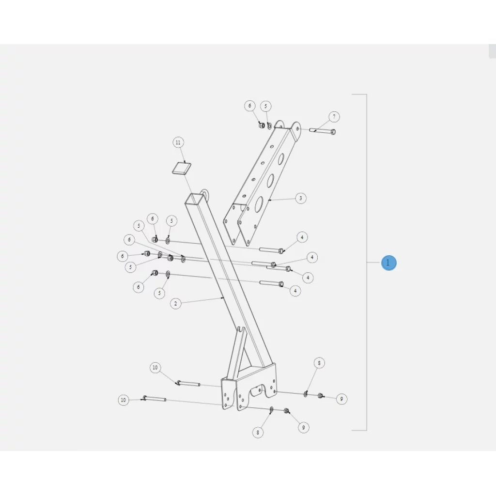 Vinsjetårn komplett 15"- 22"u/vinsj BK-HENGEREN