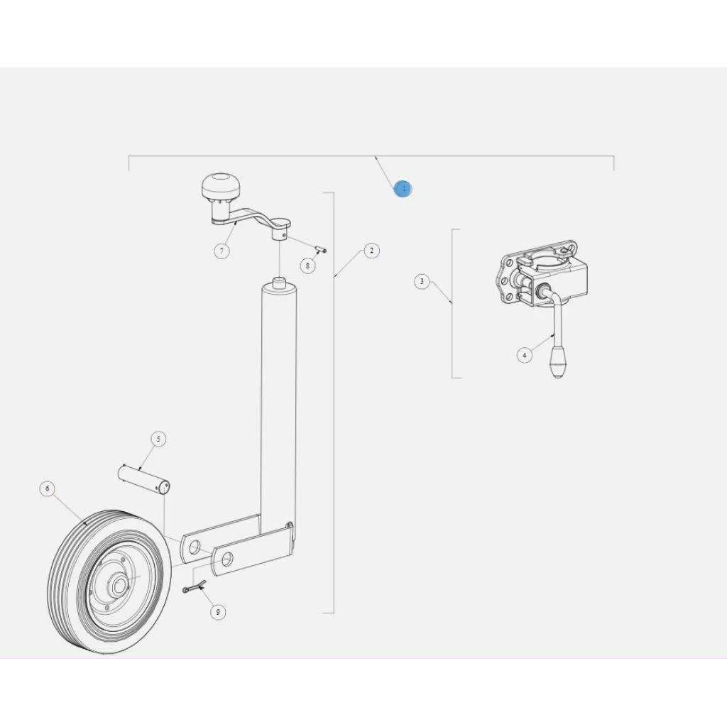 Nesehjul m/klammer og bolter BK-HENGEREN