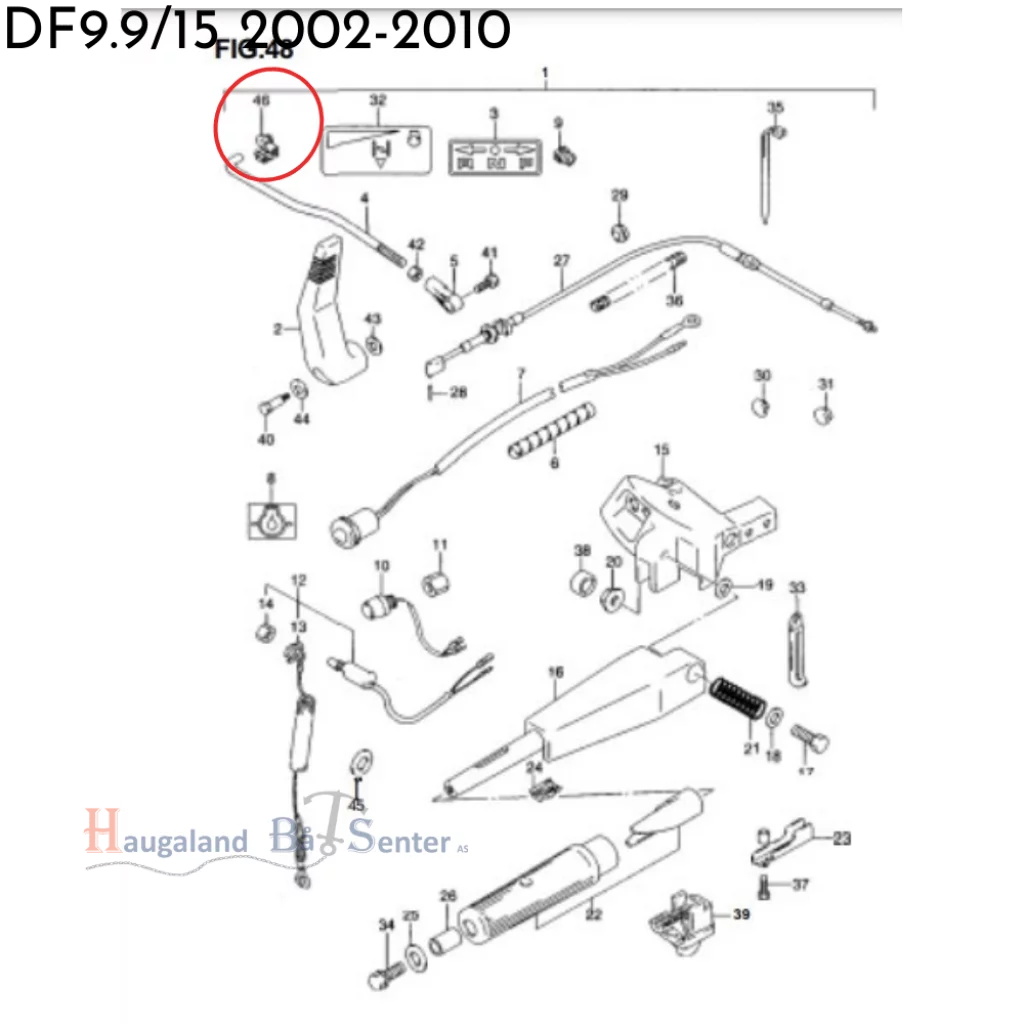 LINKAGE,HOOD STAY SUZUKI MARINE
