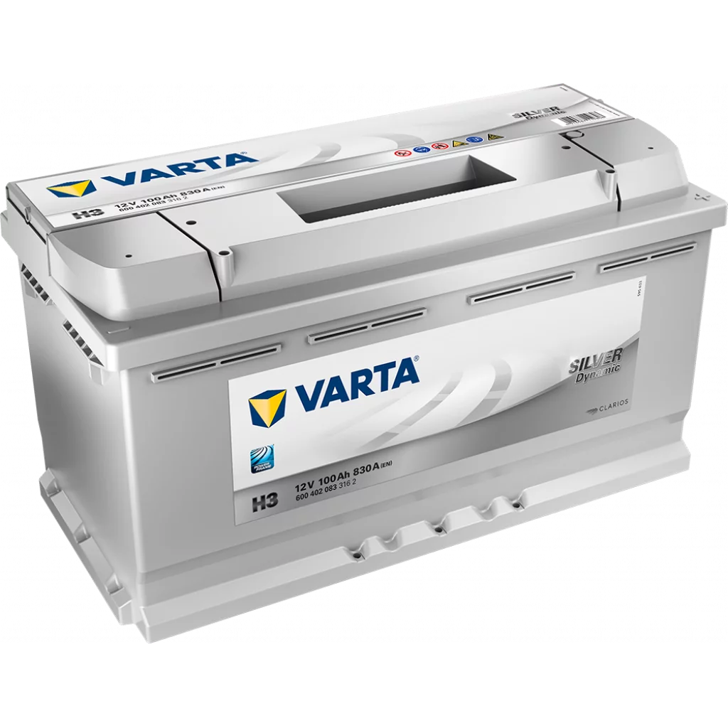 VARTA Silver Dynamic Batteri 12V 100AH 830CCA (353x175x190/190mm) +høyre H3